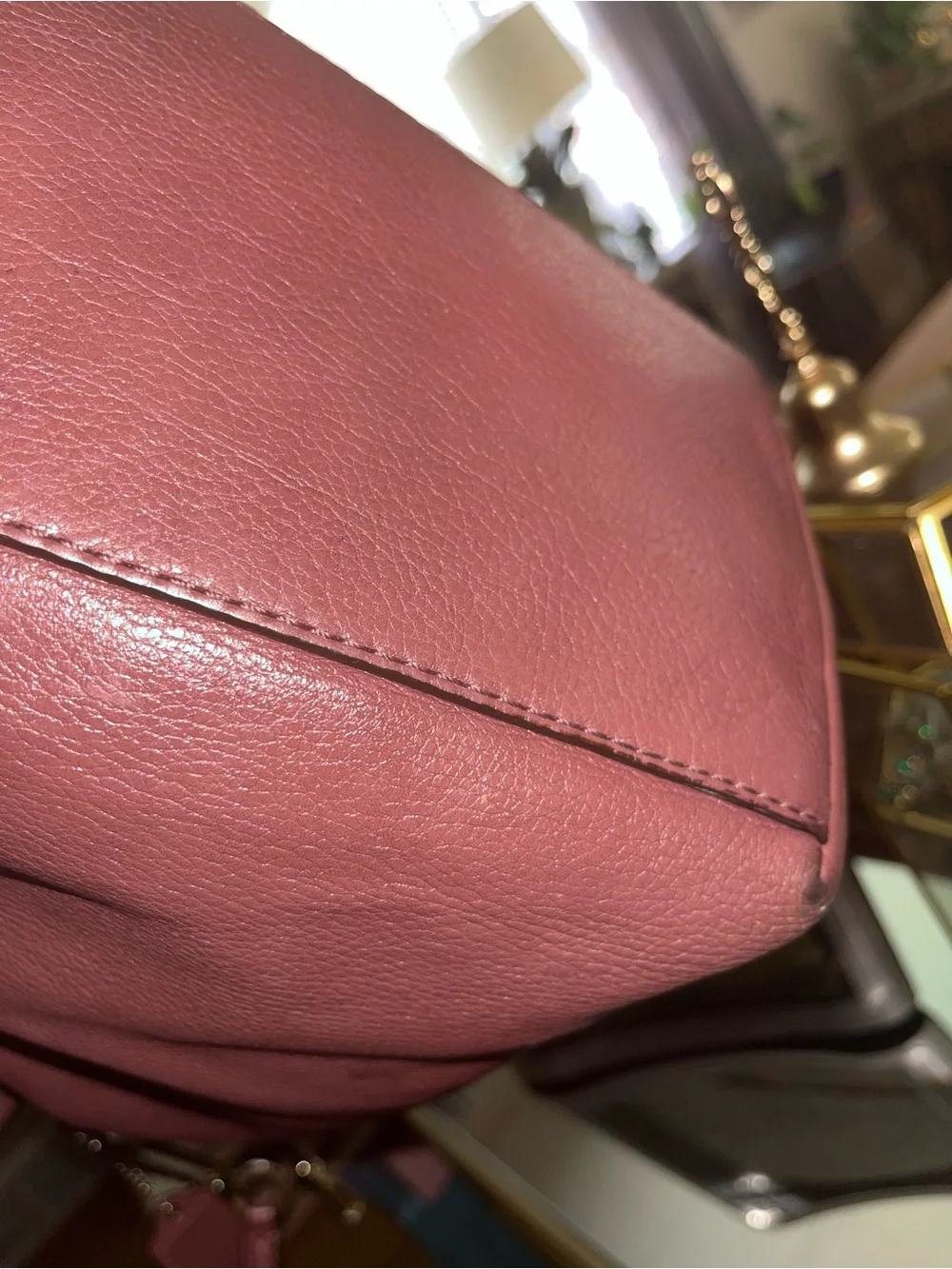Coach Leather Tote in Dusty Rose